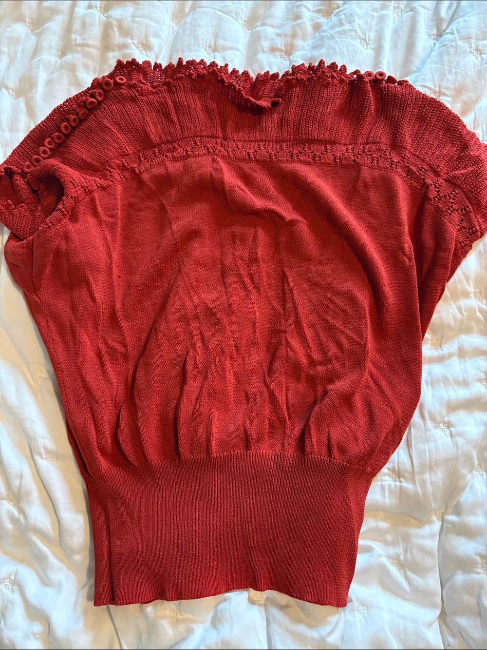 Red Knit Women’s Top from Anthropologie XL